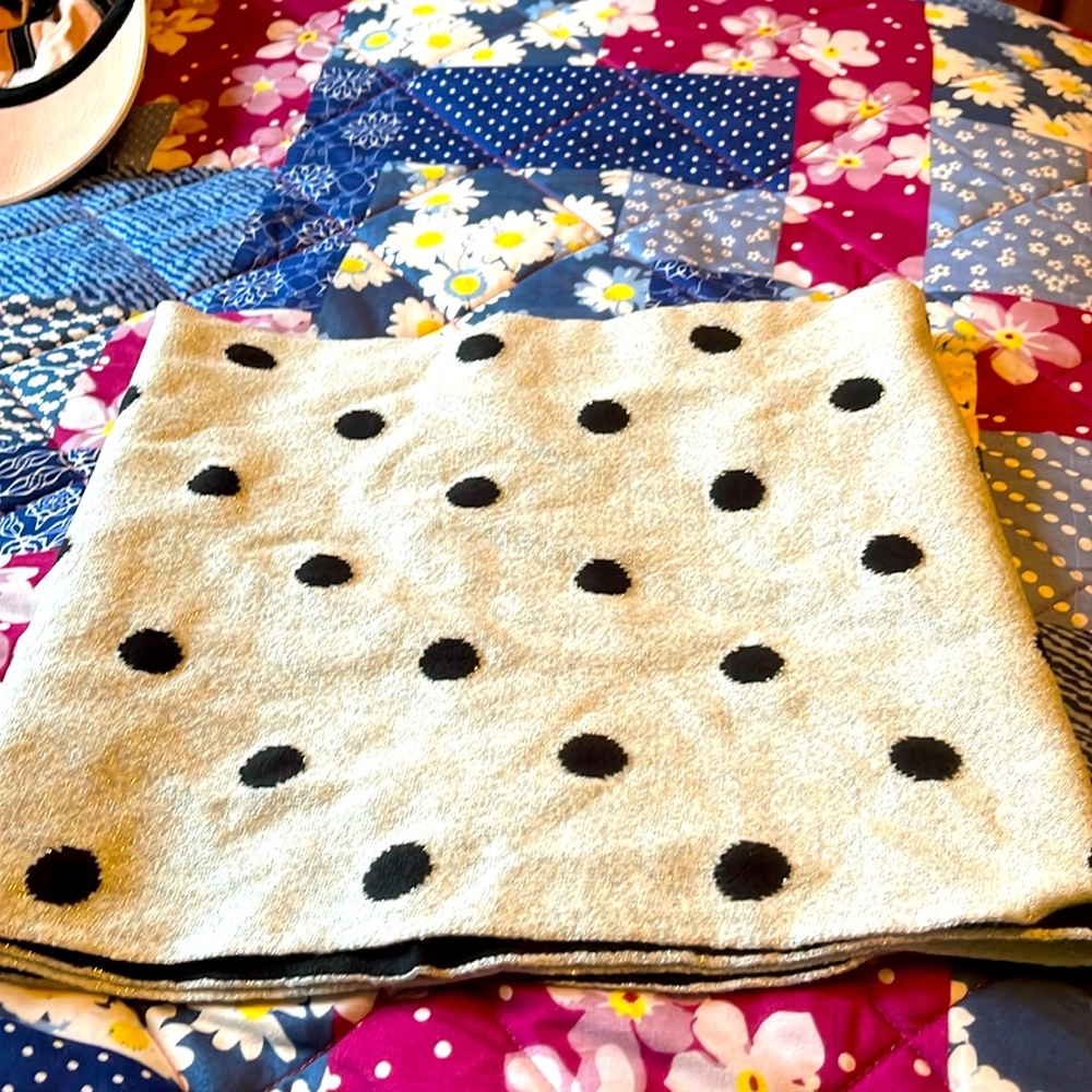Black and silver wrap around scarf